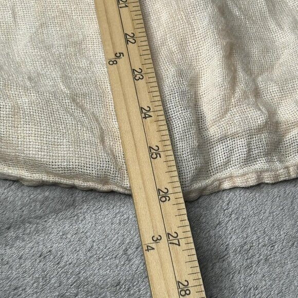 Faherty Shirt Womens Large Peach Gauze Woven Short Sleeve Button Up Lightweight - Picture 10 of 10